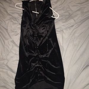 Black velvet dress